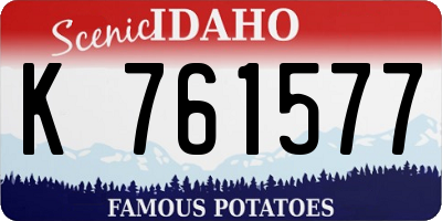 ID license plate K761577