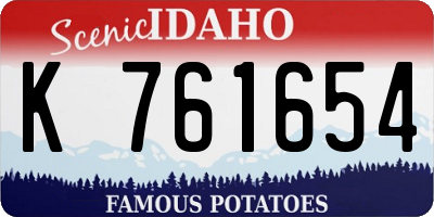 ID license plate K761654