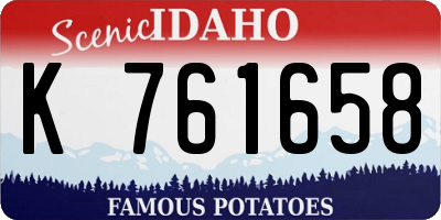 ID license plate K761658