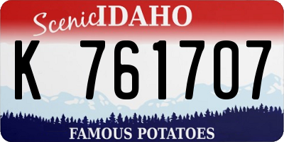 ID license plate K761707