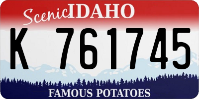 ID license plate K761745