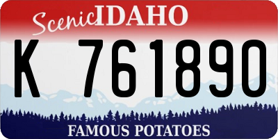 ID license plate K761890