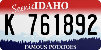 ID license plate K761892