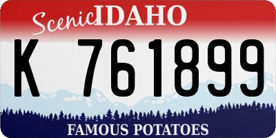 ID license plate K761899
