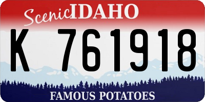 ID license plate K761918