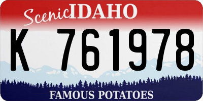 ID license plate K761978