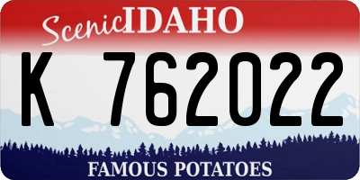 ID license plate K762022