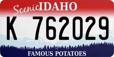 ID license plate K762029