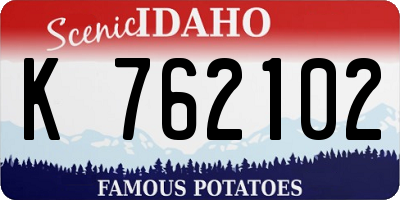 ID license plate K762102