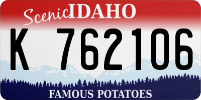 ID license plate K762106