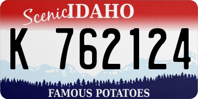 ID license plate K762124