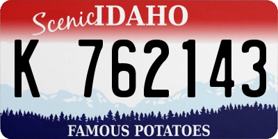 ID license plate K762143