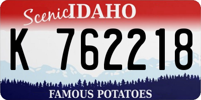ID license plate K762218