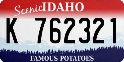 ID license plate K762321