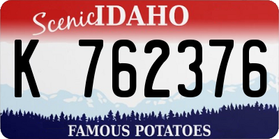 ID license plate K762376