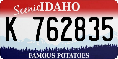 ID license plate K762835