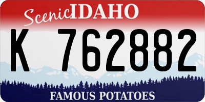 ID license plate K762882
