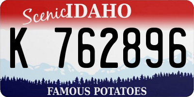 ID license plate K762896