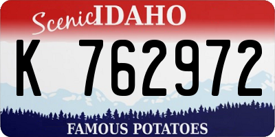 ID license plate K762972
