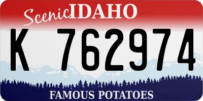 ID license plate K762974