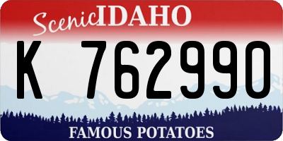 ID license plate K762990