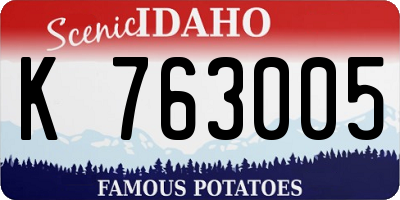 ID license plate K763005