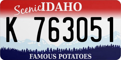 ID license plate K763051