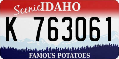ID license plate K763061