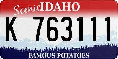 ID license plate K763111