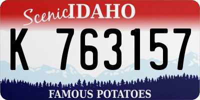 ID license plate K763157