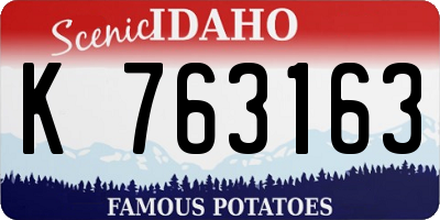 ID license plate K763163