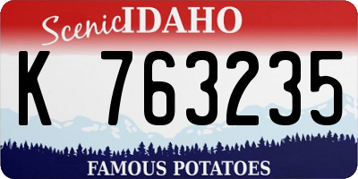 ID license plate K763235