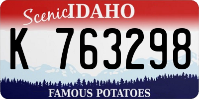 ID license plate K763298