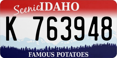 ID license plate K763948