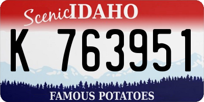 ID license plate K763951