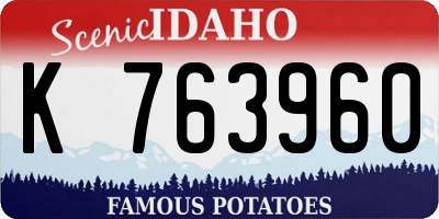 ID license plate K763960