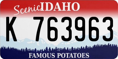ID license plate K763963
