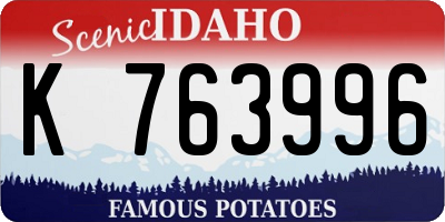 ID license plate K763996