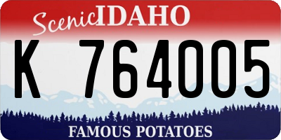 ID license plate K764005
