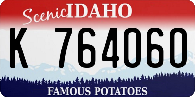 ID license plate K764060