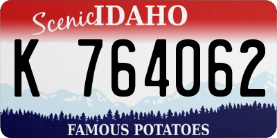 ID license plate K764062