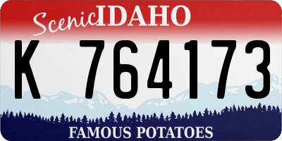 ID license plate K764173