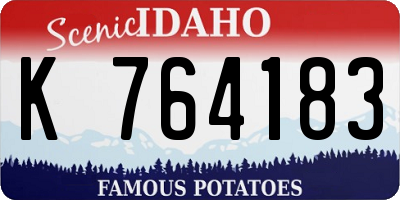 ID license plate K764183