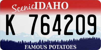 ID license plate K764209