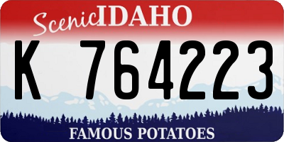 ID license plate K764223