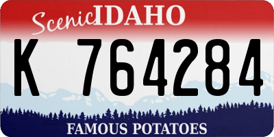 ID license plate K764284