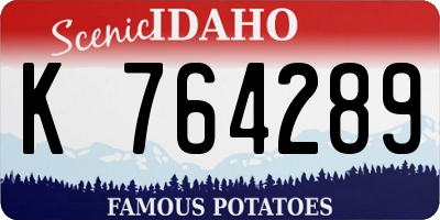 ID license plate K764289