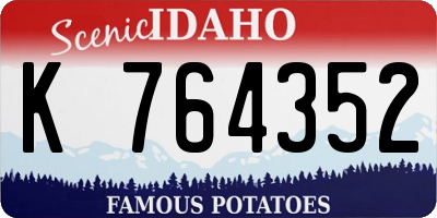 ID license plate K764352