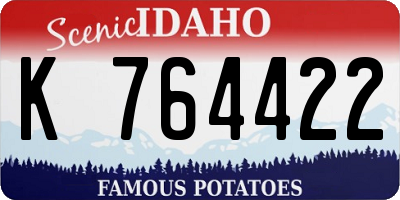 ID license plate K764422