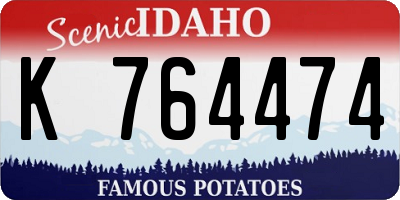 ID license plate K764474